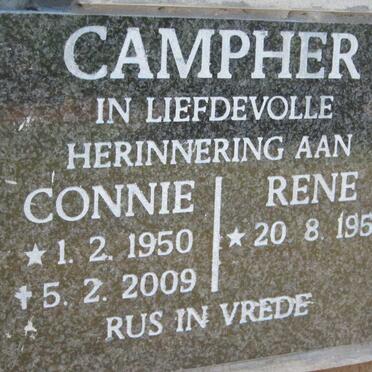 CAMPHER Connie 1950-2009 &amp; Rene 1955-