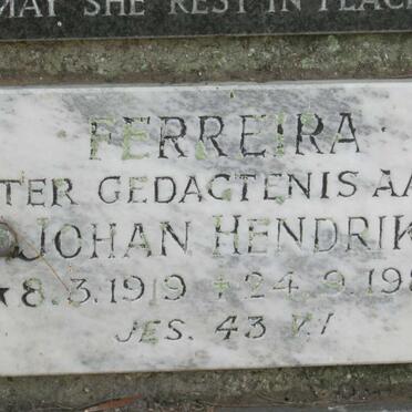 FERREIRA Johan Hendrik 1919-1987