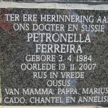 FERREIRA Petronella 1984-2007