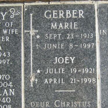 GERBER Marie 1913-1997 :: GERBER Joey 1921-1998