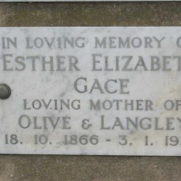 GACE Esther Elizabeth 1866-1957