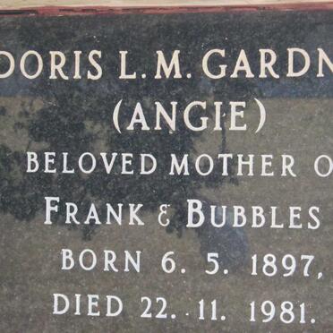 GARDNER Doris L.M. 1897-1981