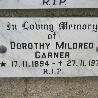 GARNER Dorothy Mildred 1894-1977