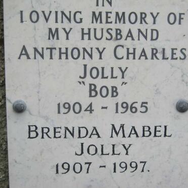 JOLLY Anthony Charles 1904-1965 &amp; Brenda Mabel 1907-1997