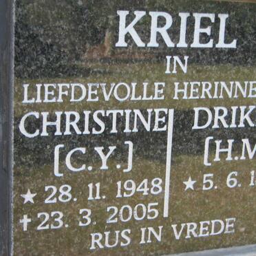 KRIEL H.M.  1946- &amp; C.Y. 1948-2005