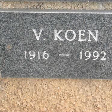 KOEN V. 1916-1992
