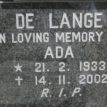 LANGE Ada. de 1933-2002