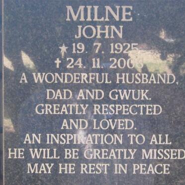 MILNE John 1925-2006