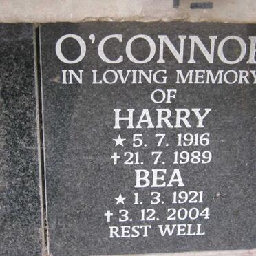 O'CONNOR Harry 1916-1989 &amp; Bea 1921-2004