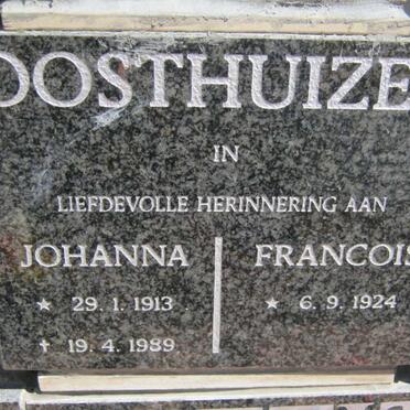 OOSTHUIZEN Francois 1924- &amp; Johanna 1913-1989