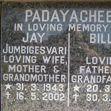 PADAYACHEE Billy 1941-2003 &amp; Jay Jumbigesvari 1943-2002