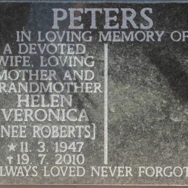 PETERS Helen Veronica nee ROBERTS 1947-2010