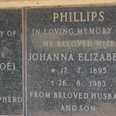 PHILLIPS Johanna Elizabeth 1895-1983