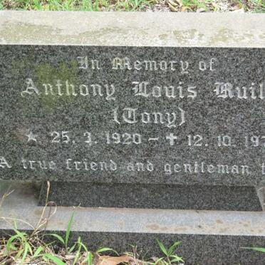 RUILE Anthony Louis 1920-1976