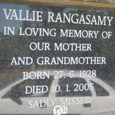 RANGASAMY Vallie 1928-2005