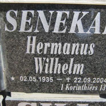 SENEKAL Hermanus Wilhelm 1935-2004