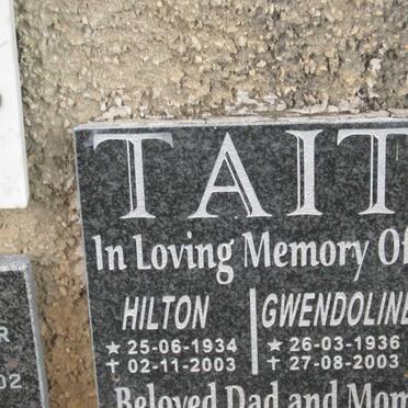 TAIT Hilton 1934-2003 &amp; Gwendoline 1936-2003