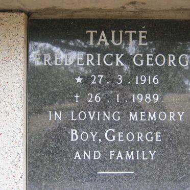 TAUTE Frederick George 1916-1989