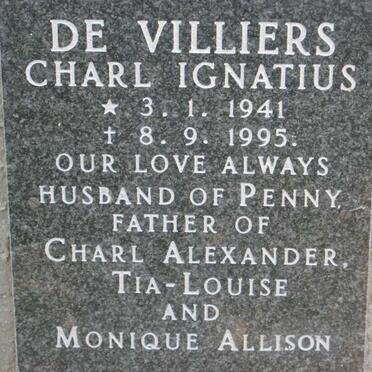 VILLIERS Charl Ignatius, de 1941-1995