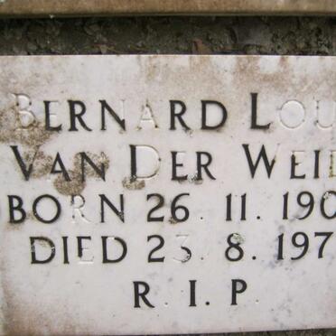 WEIDE Bernard Louis, van der 1905-1971