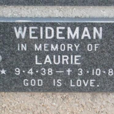 WEIDEMAN Laurie 1938-1989