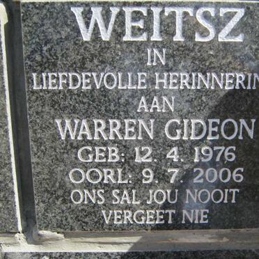 WEITSZ Warren Gideon 1976-2006