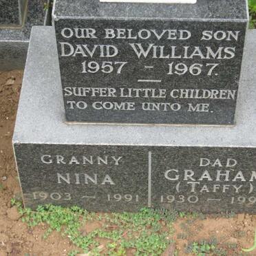 WILLIAMS David 1957-1967 :: WILLIAMS GRAHAM 1930-1993 :: WILLIAMS Nina 1903-1991