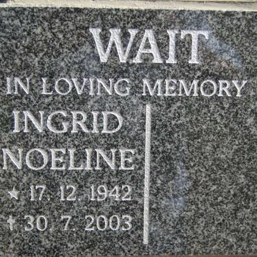 WAIT Ingrid Noeline 1942-2003