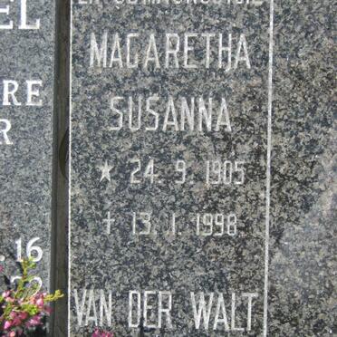 WALT Magaretha Susanna, van der 1905-1998