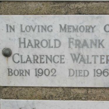 WALTER Harold Frank Clarence 1902-1963