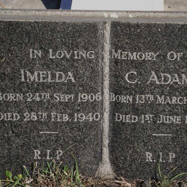 ADAMS C. 1853-1958 :: ADAMS Imelda 1906-1940