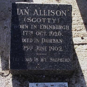 ALLISON Ian 1926-1962