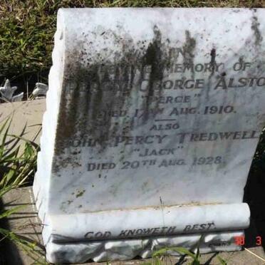 ALSTON Percy George  -1910 :: TREDWELL Jonny Percy -1928