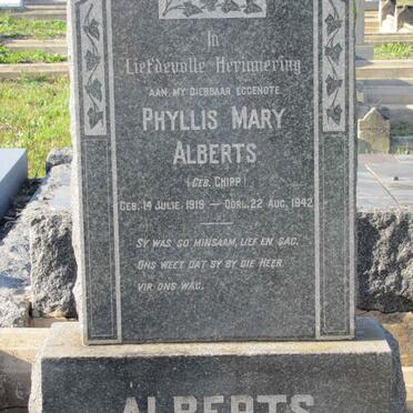 ALBERTS - Phyllis Mary nee CHIPP 1919-1942