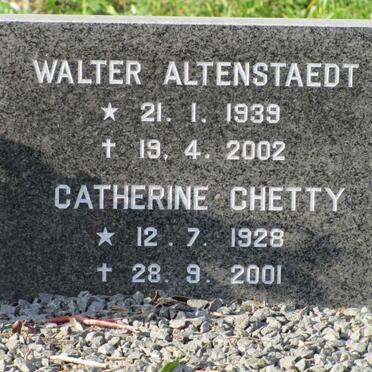 ALTENSTAEDT - Walter 1939-2002 CHETTY - Catherine 1928-2001