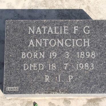 ANTONCICH Natalie F.G. 1898-1983