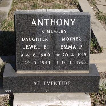 ANTHONY Emma P. 1919-1995 :: ANTHONY Jewel E. 1940-1943