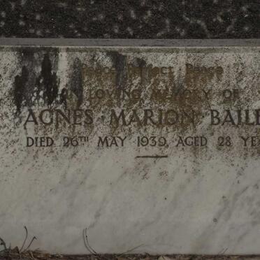 BAILEY Agnes Marion -1939