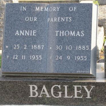 BAGLEY Thomas 1885-1955 &amp; Annie 1887-1955 