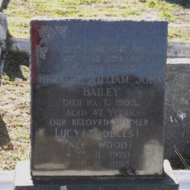 BAILEY Herbert William John -1965 &amp; Lucy WOOD 1920-1995