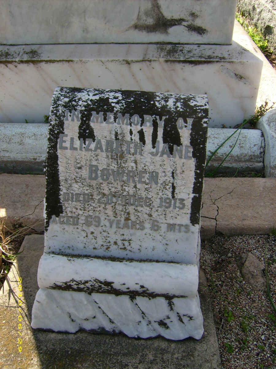 BOWREN Elizabeth Jane -1913