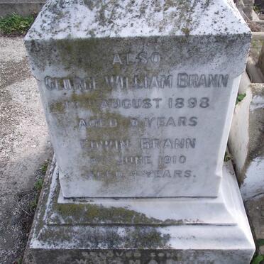 BRANN George William -1898 :: BRANN Edwin -1910