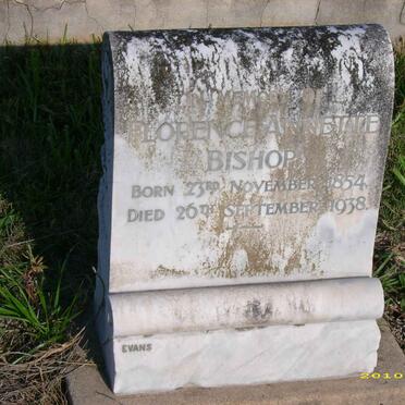 BISHOP Florence Annette 1854-1938