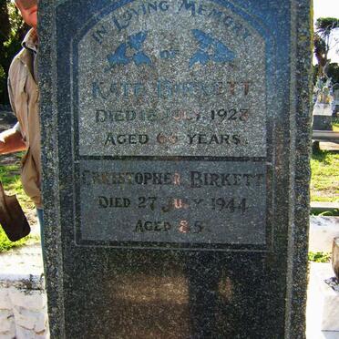 BIRKETT Christopher -1944 &amp; Kate -1927