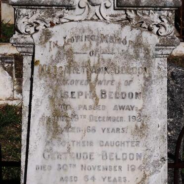 BELDON Joseph -1927 &amp; Gertrude -1946