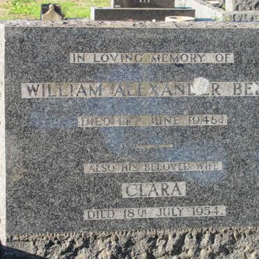 BELL William Alexander -1948 &amp; Clara -1954