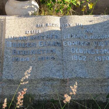 BEBINGTON Edward Victor 1902-1970 &amp; Doreen Ellen 1904-1895 