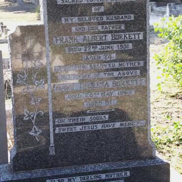 BURKETT Frank Albert -1951 :: BURKETT Mary Theresa -1962 :: BURKETT Margaret Joyce -1931