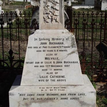 BUCHANAN John -1915 &amp; Lillie Catherine -1941 :: BUCHANAN Melville -1897 