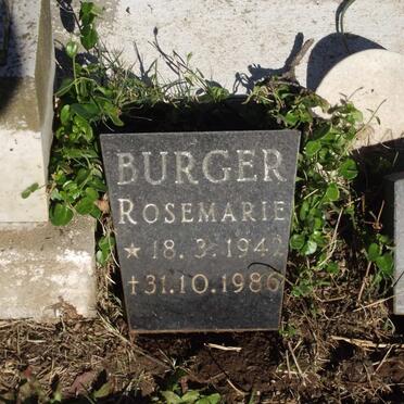 BURGER Rosemarie 1942-1986